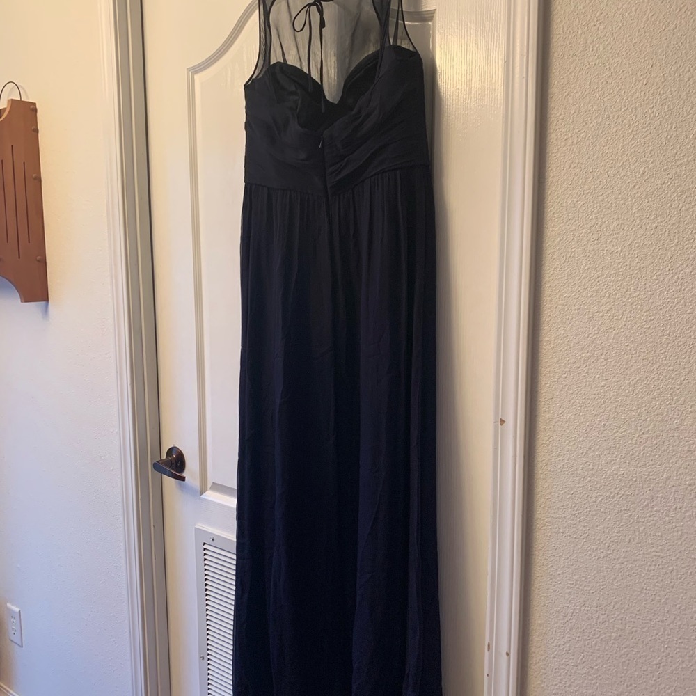 Amsale Illusion Yoke Crinkled Silk Chiffon Gown size 8 - Picture 13 of 16